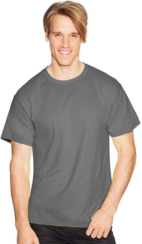 Hanes Comfort Blend Cotton Poly T-Shirt, Smoke Gray, X-Large