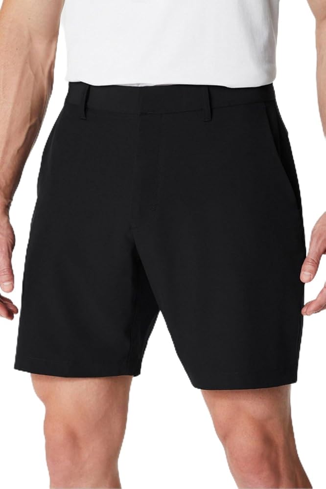 Fabletics Men's Only Short, Everyday Commuter, Lightweight, Liquid Resistant, Secure Pockets, 4-Way-Stretch, Streamlined Fit