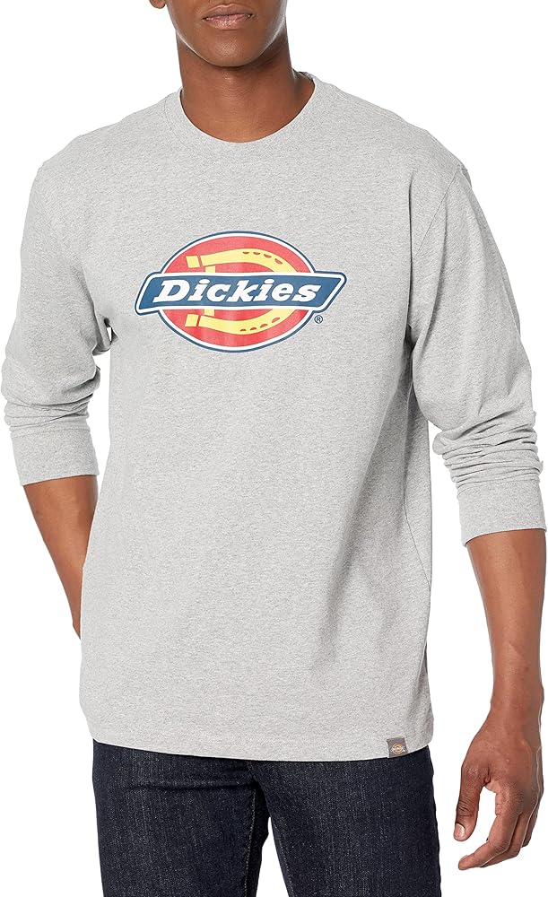 Dickies Men's Long Sleeve Tri-Color Logo Graphic T-Shirt