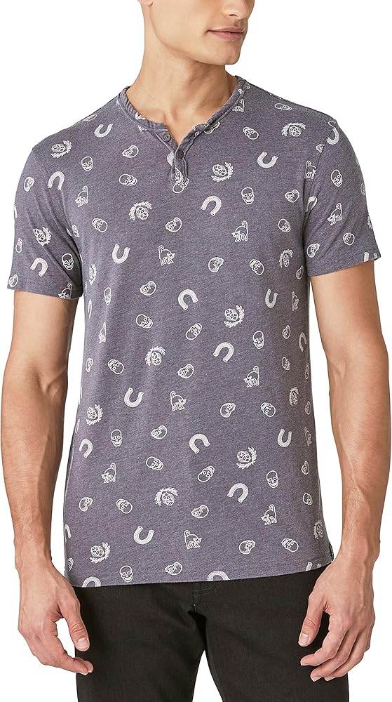 Lucky Brand Men's Venice Burnout Notch Neck Tee