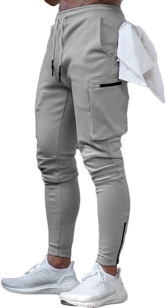 Men's Workout Sport Pants, Athletic Running Jogger Track Pants Casual Sweatpants Trousers with Pockets