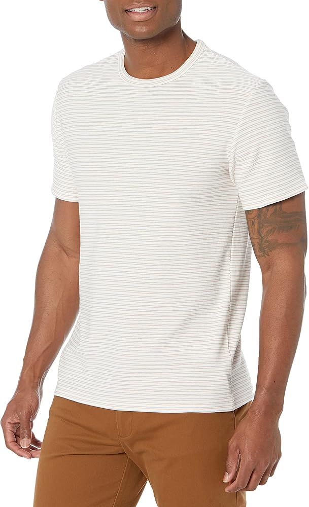 Vince Men's Plaited Stripe Short Sleeve Crew