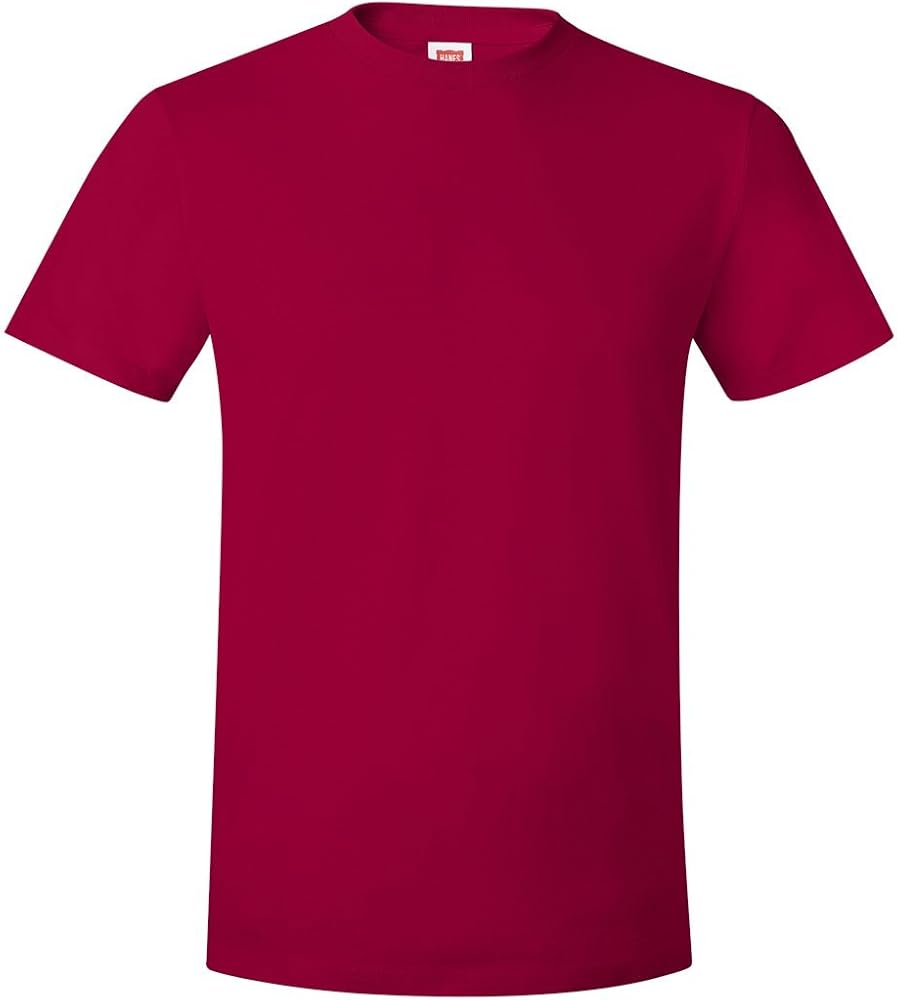 Hanes Nano-T Men`s T-Shirt Deep Red