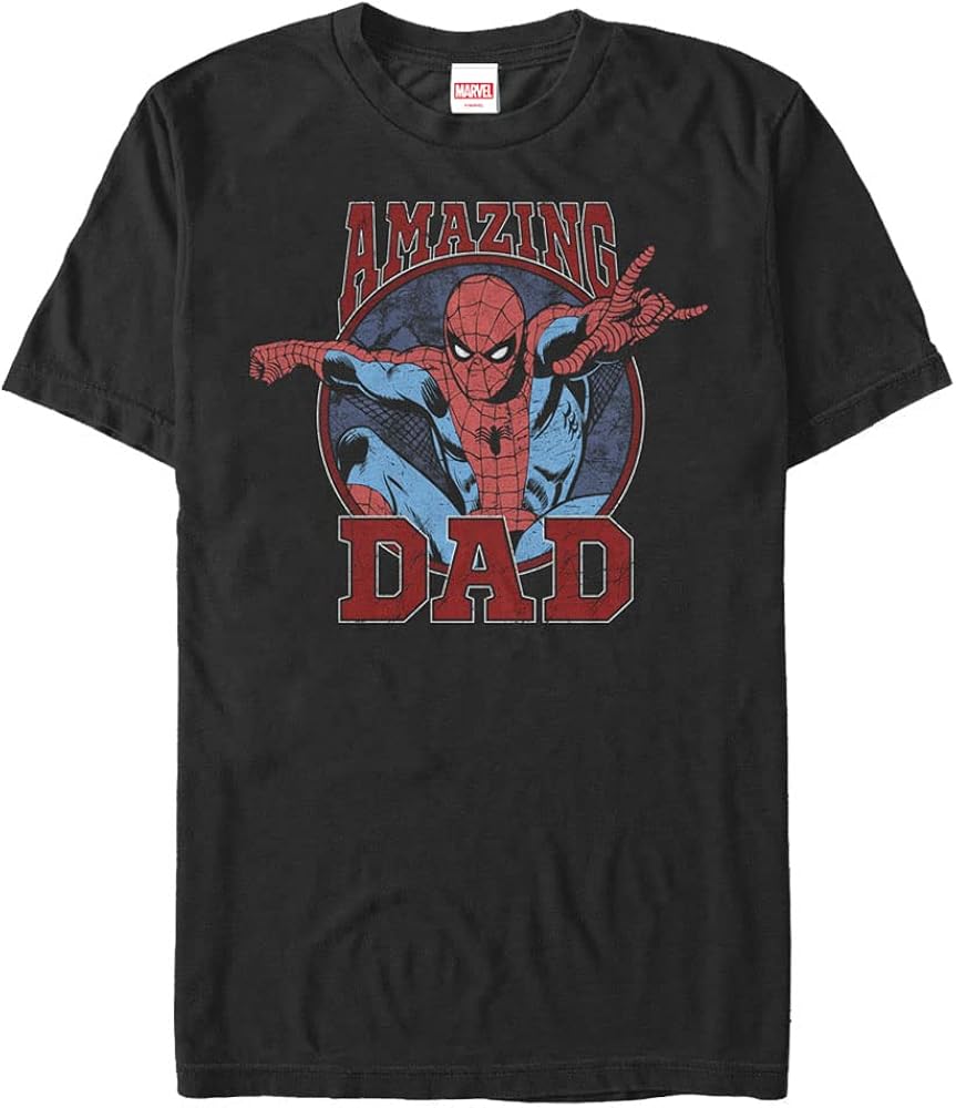 Marvel Men's Big Amazing Dad, Black, 3X-Large Tall