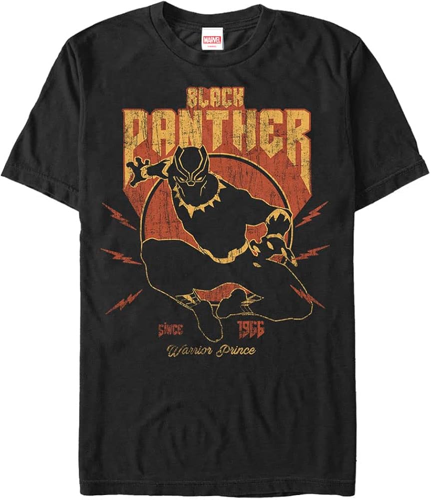 Marvel Big & Tall Classic Lighting Panther Men's Tops Short Sleeve Tee Shirt