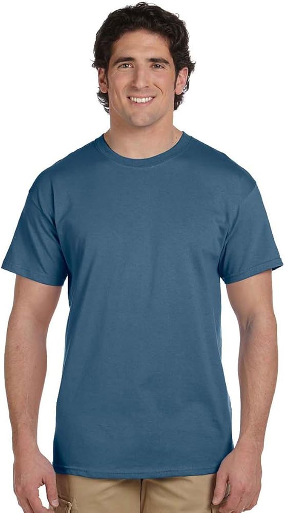 Hanes ComfortBlend EcoSmart Men`s Crewneck T-Shirt Denim Blue