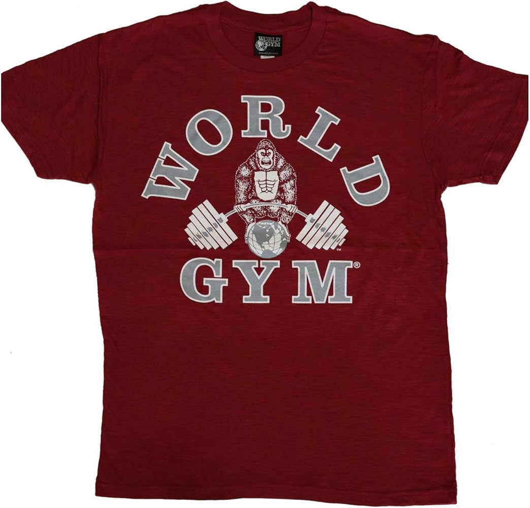 World Gym W110 T Shirt Acid Wash Classic Logo