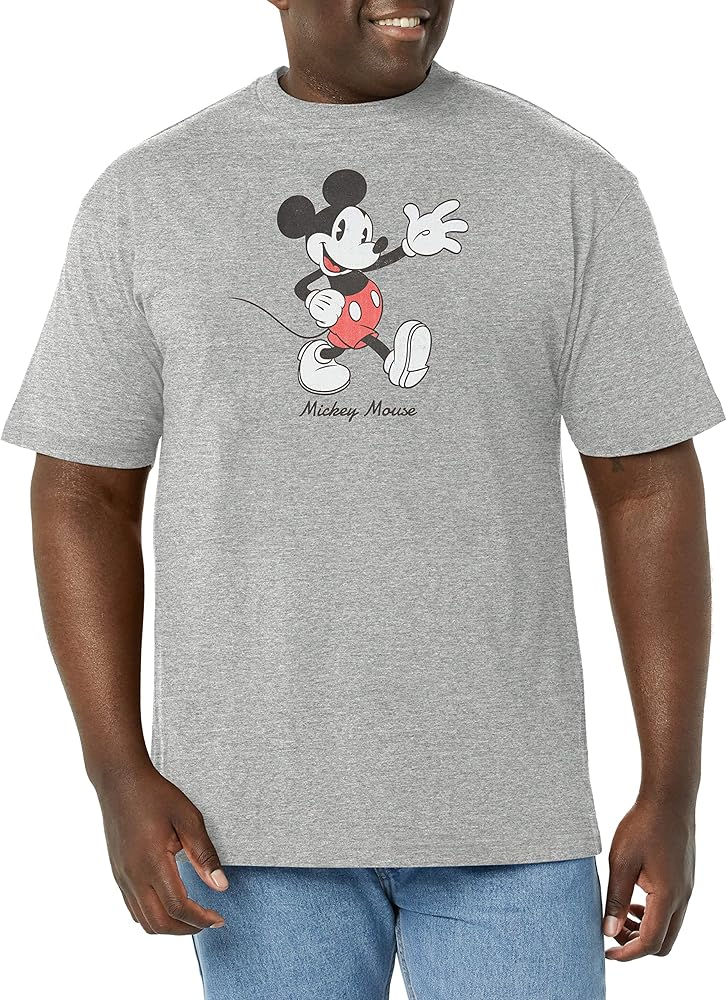 Disney Big & Tall Classic Mickey Men's Tops Short Sleeve Tee Shirt