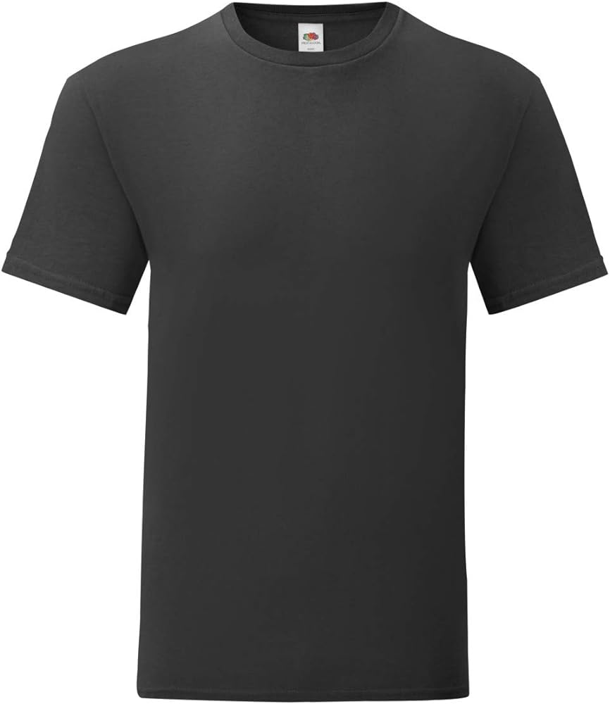 Fruit of the Loom 61430 Men's Iconic Tee 3 Pack - BLACK - 5XL