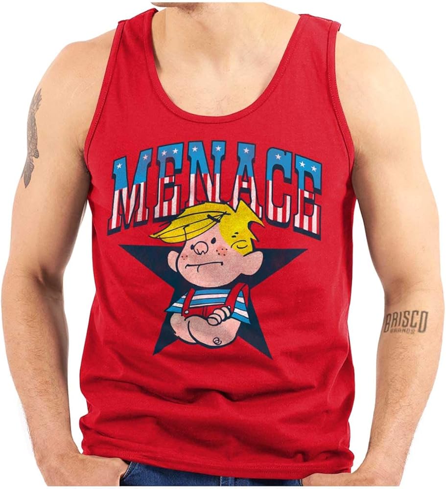 Brisco Brands Retro Dennis The Menace American Star Tank Top T Shirts Men Women