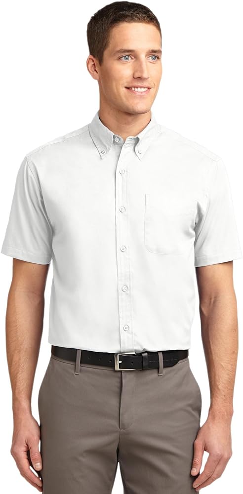 Port Authority - Short Sleeve Easy Care Shirt (S508), XL, White/Light Stone