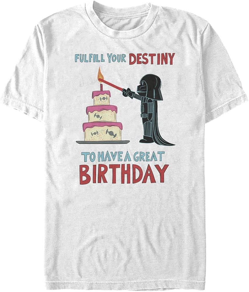 STAR WARS Big & Tall Fulfill Your Birthday Men's Tops Short Sleeve Tee Shirt