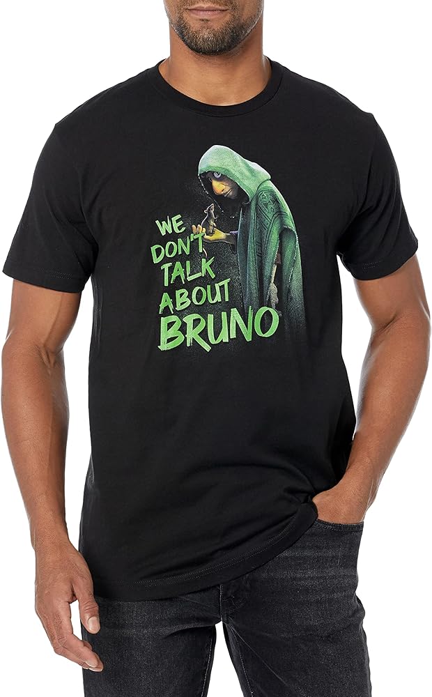 Pixar Young Men's Bruno Character Focus T-Shirt, Black, Large