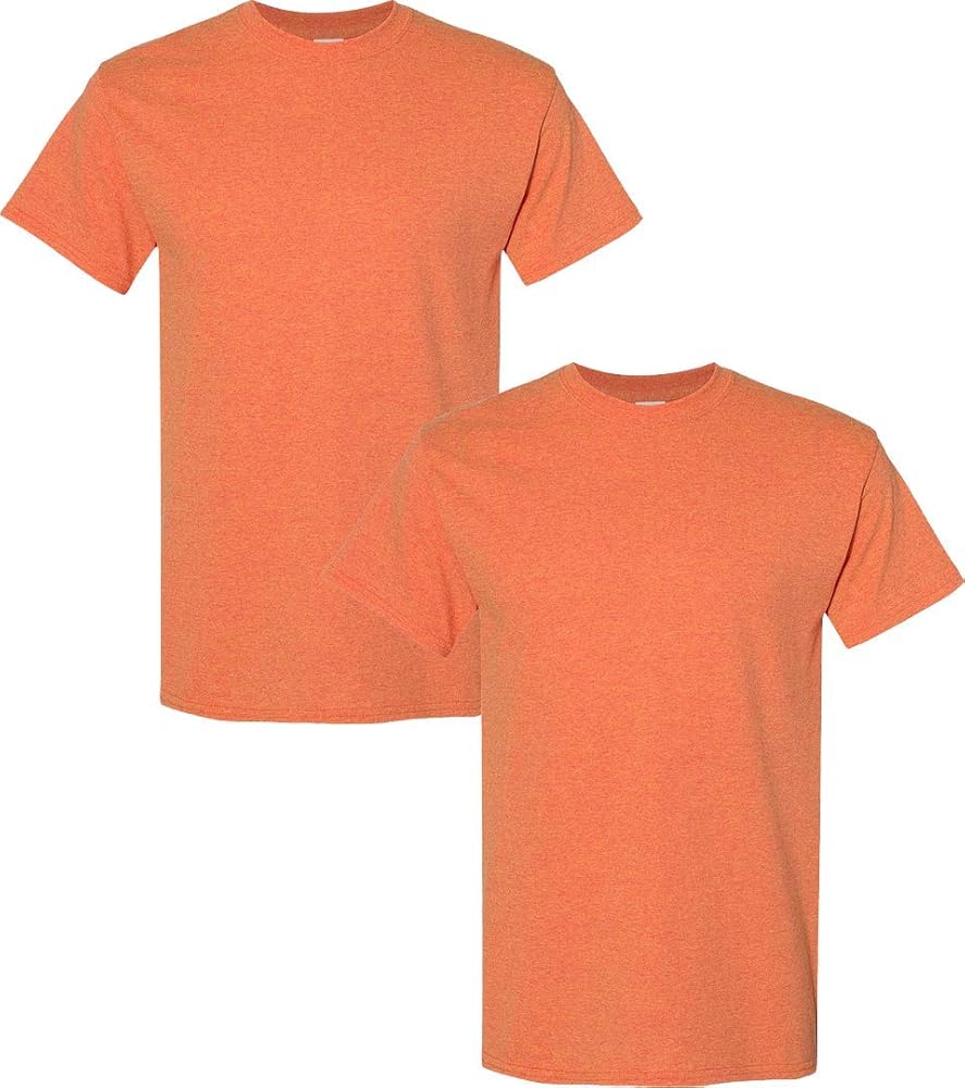 Gildan Men's Heavy Cotton T-Shirt, Style G5000, 2-Pack XL-Sunset