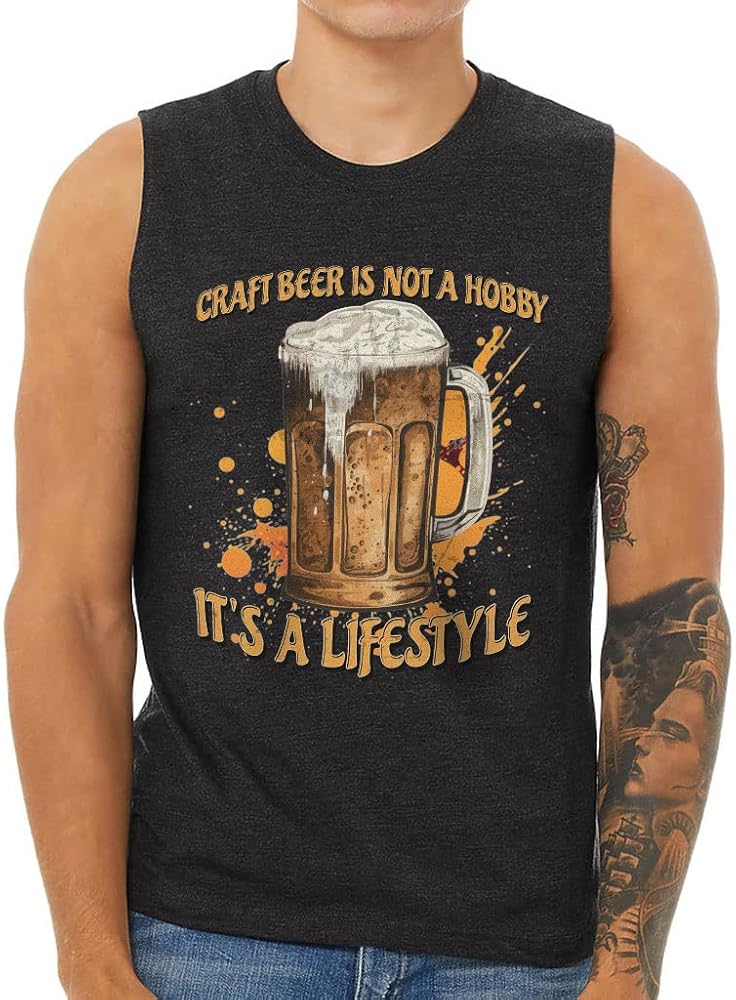 Lifestyle Men's Muscle Tank - Beer Men's Sleeveless T-Shirt - Unique Tank