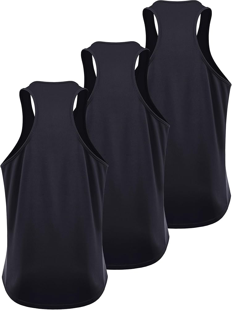 NELEUS Men's 3 Pack Running Tank Top Dry Fit Y-Back Athletic Workout Tank Tops