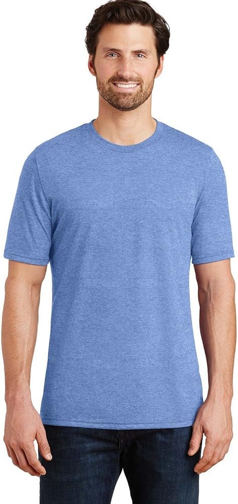 District Made DM130 Mens Perfect Tri Crew Tee, XL, Maritime Frost