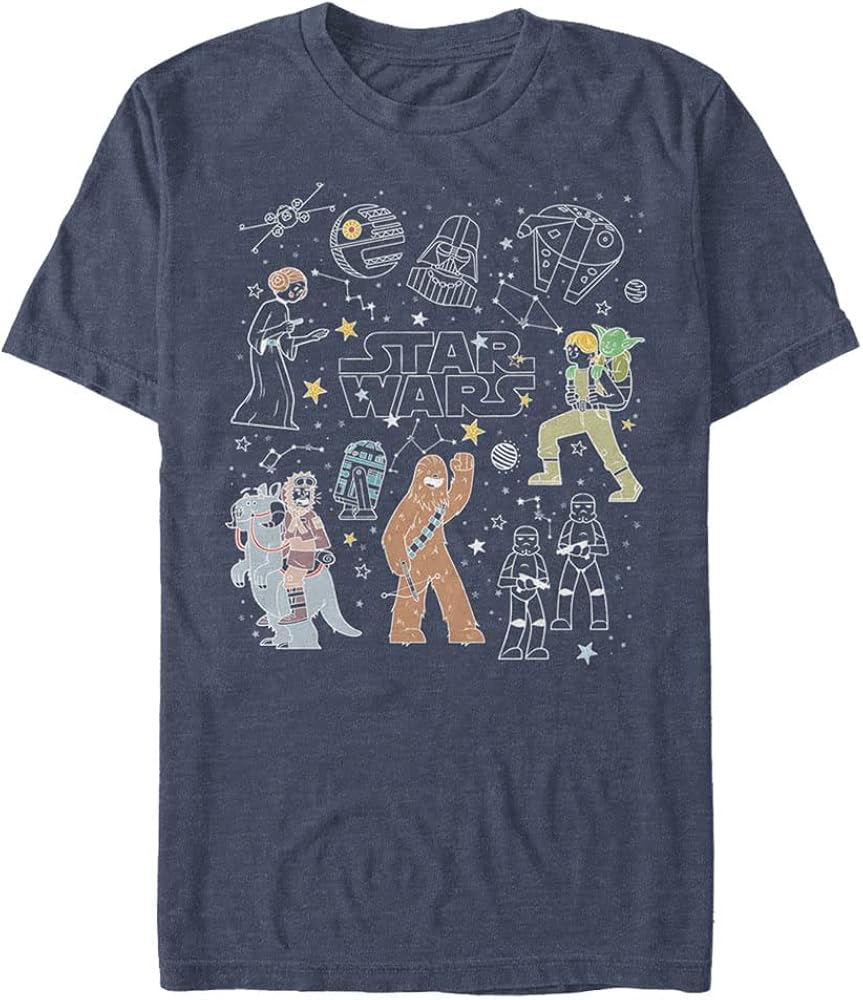 STAR WARS Big & Tall Celestial Men's Tops Short Sleeve Tee Shirt