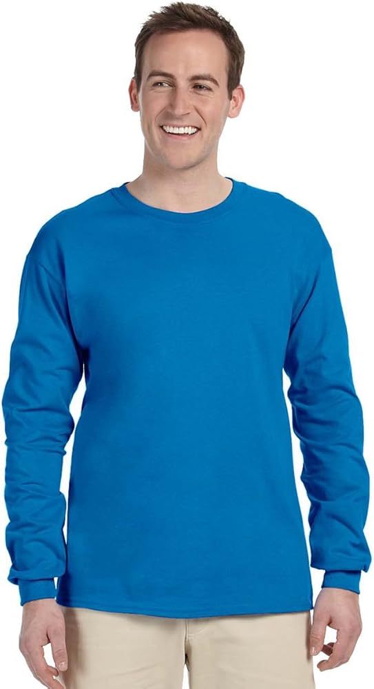 Gildan Ultra Cotton 6 oz. Long-Sleeve T-Shirt, Medium, Sapphire