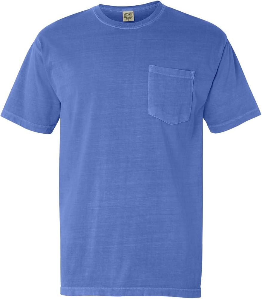 Comfort Colors Chouinard 6030 Adult Heavyweight Pocket Tee Flo Blue PgmDye XXX-Large