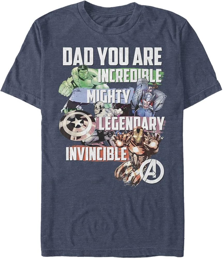 Marvel Big & Tall Classic Avenger Dad Men's Tops Short Sleeve Tee Shirt