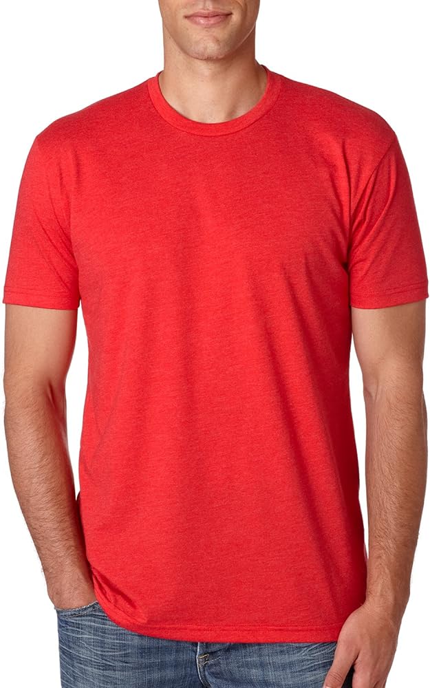 Next Level Apparel Men's Premium Fitted CVC T-Shirt (6210), Red, Small