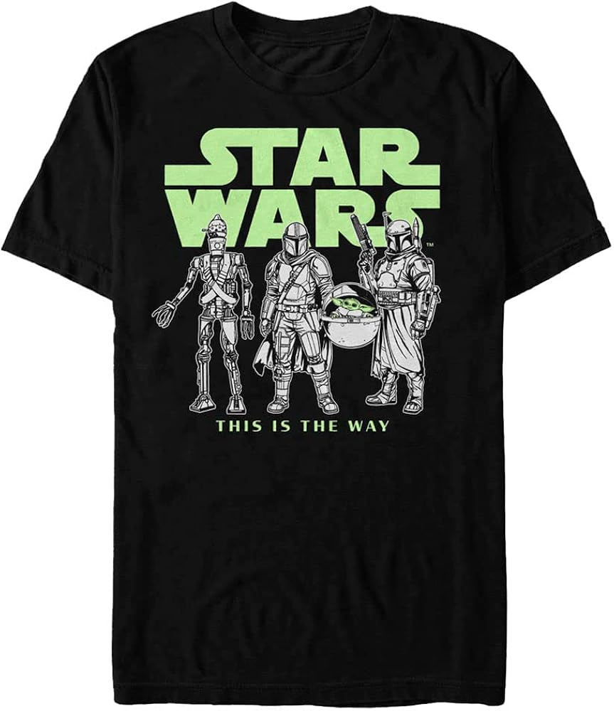 STAR WARS Mandalorian Logo Lineup Short Sleeve Tee Shirt