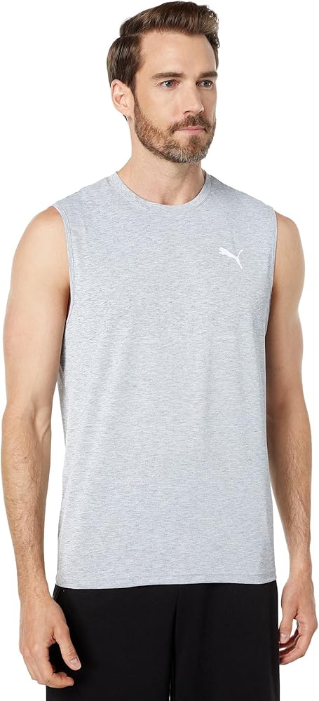 PUMA All in Short Sleeve Tee Light Gray Heather LG