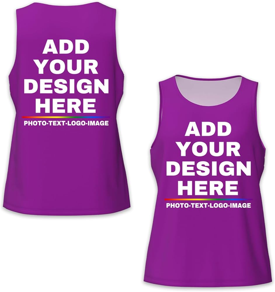 Custom Tank Tops Design Your Own Personalized Tank Tops Bulk Custom Sleeveless Shirt with Logo Photo Text