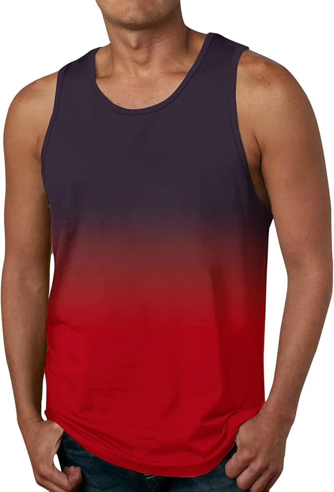 Tank Tops Men Day Sports Tank Tops Athletic Gym Bodybuilding Fitness Sleeveless Shirts for Beach Tank Top for Men