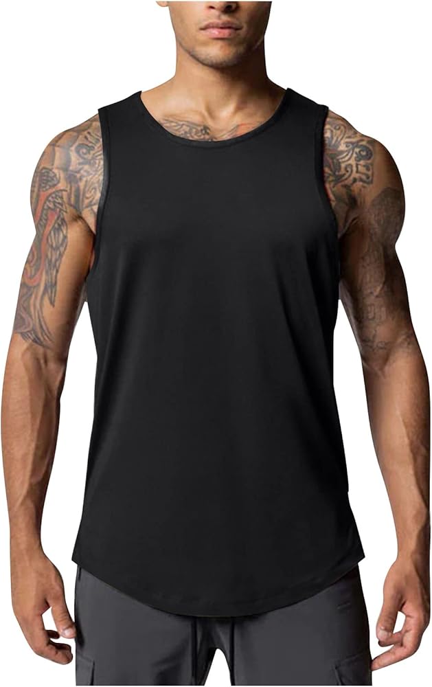 Men's Tank Top Gyms Bodybuilding Fitness Muscle Sleeveless Singlet T-Shirt Top Vest Tank Tops Men, M-3XL