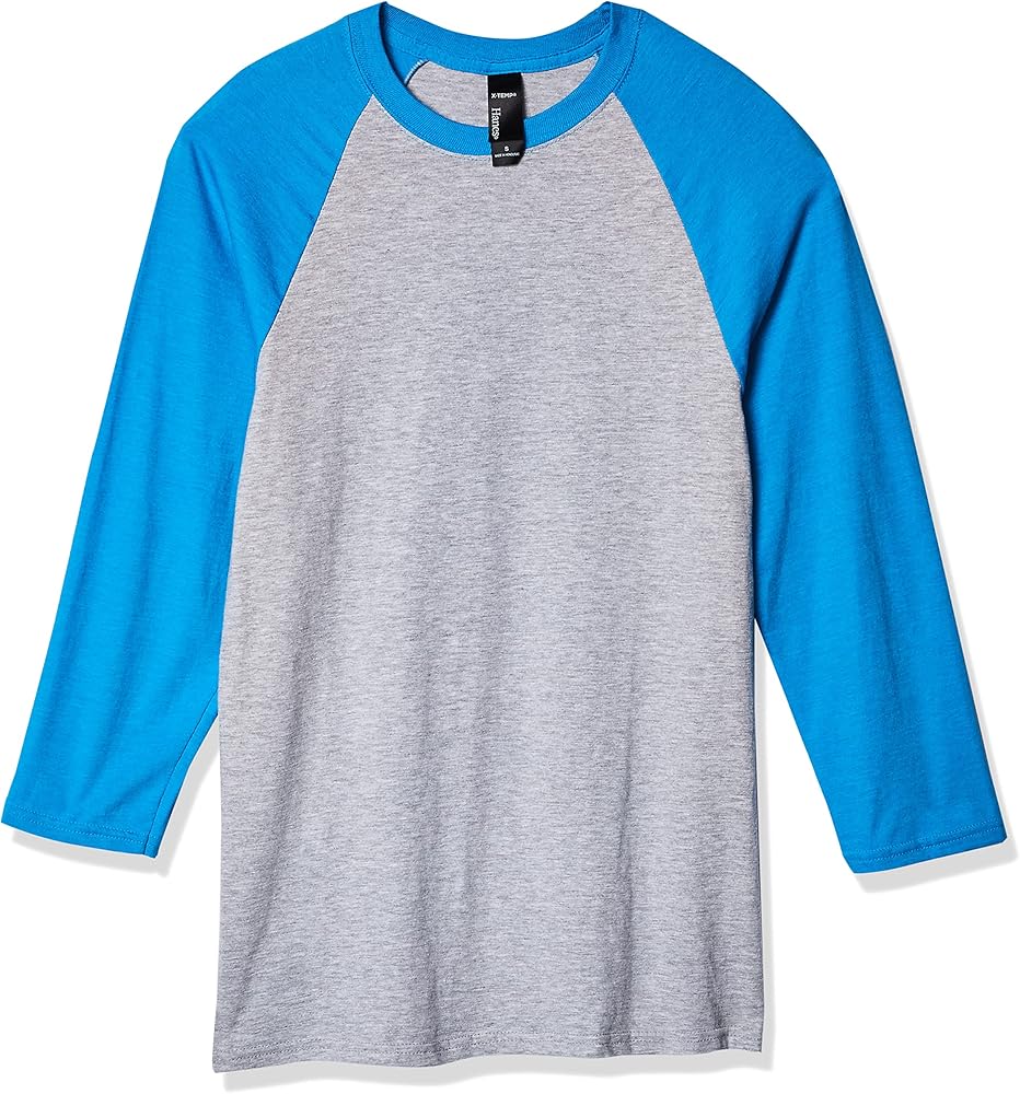 Hanes Mens X-Temp Raglan Baseball Tee