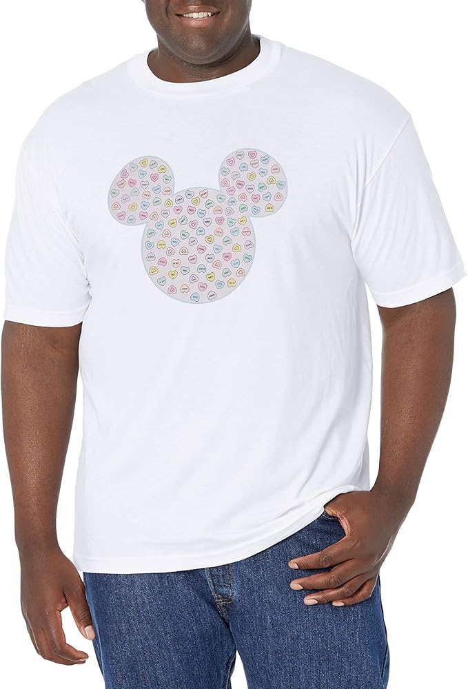 Disney Big & Tall Classic Mickey Candy Ears Men's Tops Short Sleeve Tee Shirt