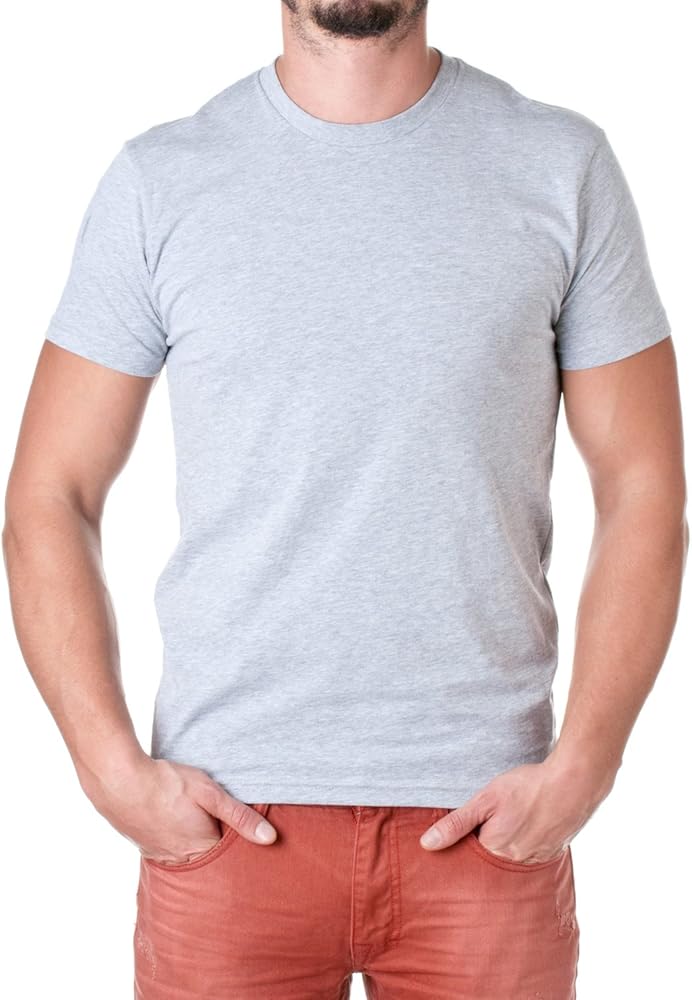 NEXT LEVEL Mens Fitted Tee 3600 - Heather Grey - XL