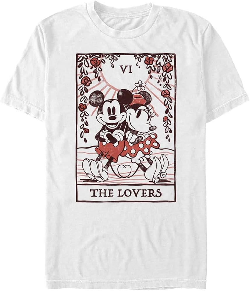 Disney Big & Tall Classic Mickey The Lovers Men's Tops Short Sleeve Tee Shirt