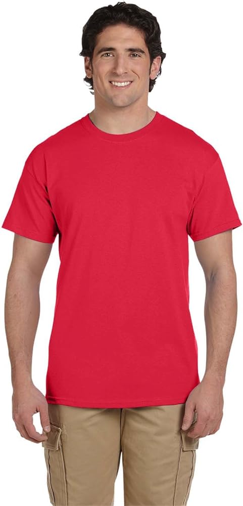 Fruit of the Loom 5 oz., 100% Heavy Cotton HD T-Shirt, Medium, Fiery RED