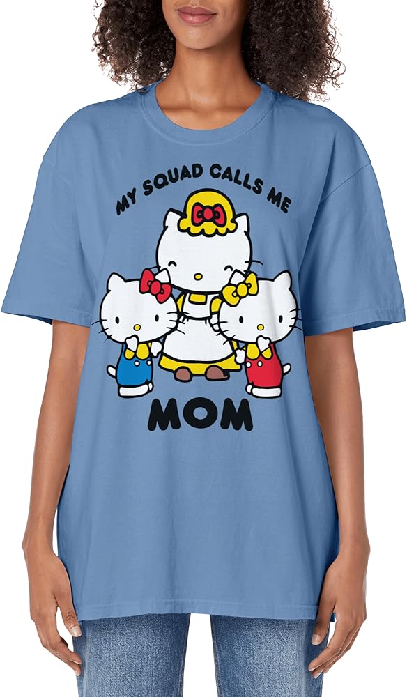 Hello Kitty Mom Squad Adult Oversized Vintage T-Shirt