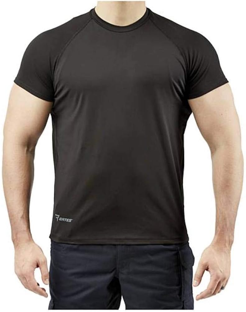 Bates Men's Performance Crew Shirt, Large, Black