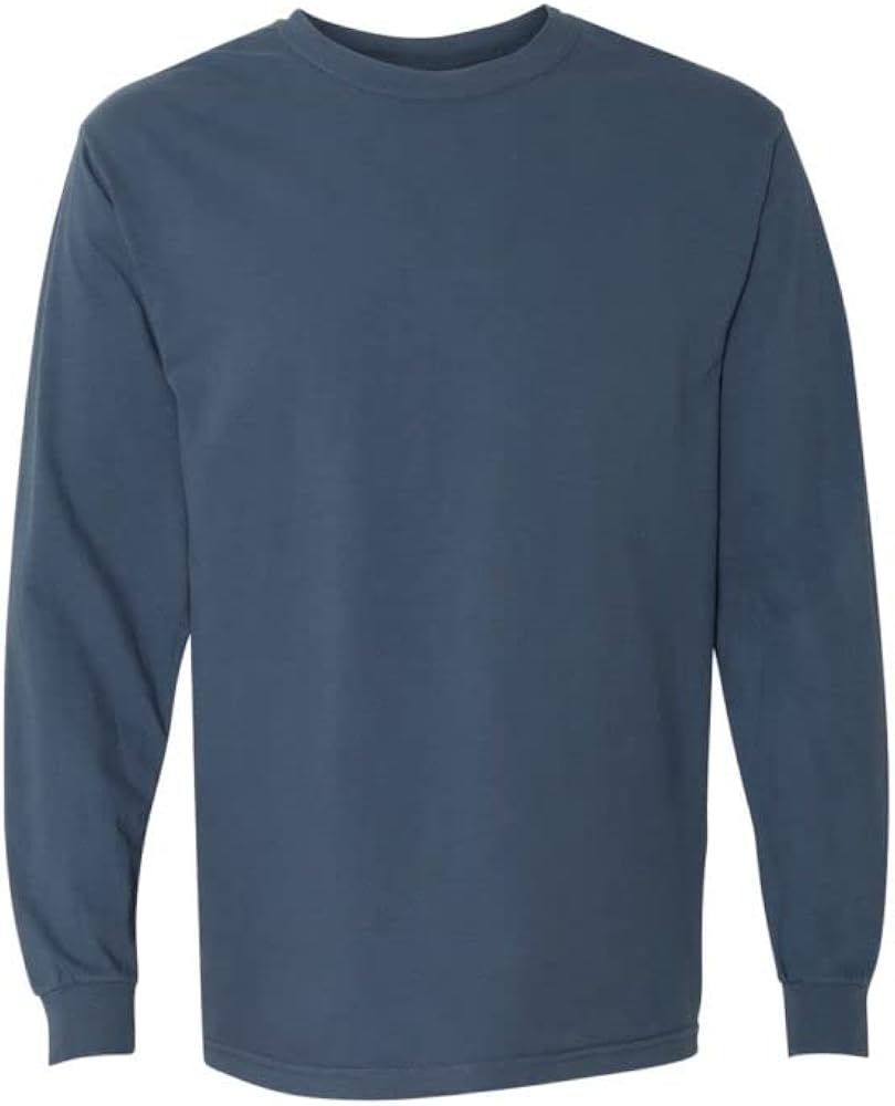 Comfort Colors Men's Adult Long Sleeve Tee, Style 6014, Midnight XX-Large