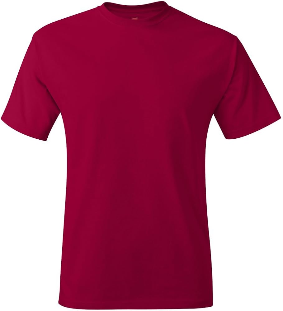 Hanes - Tagless 100% Cotton T-Shirt. 5250 M Deep Red