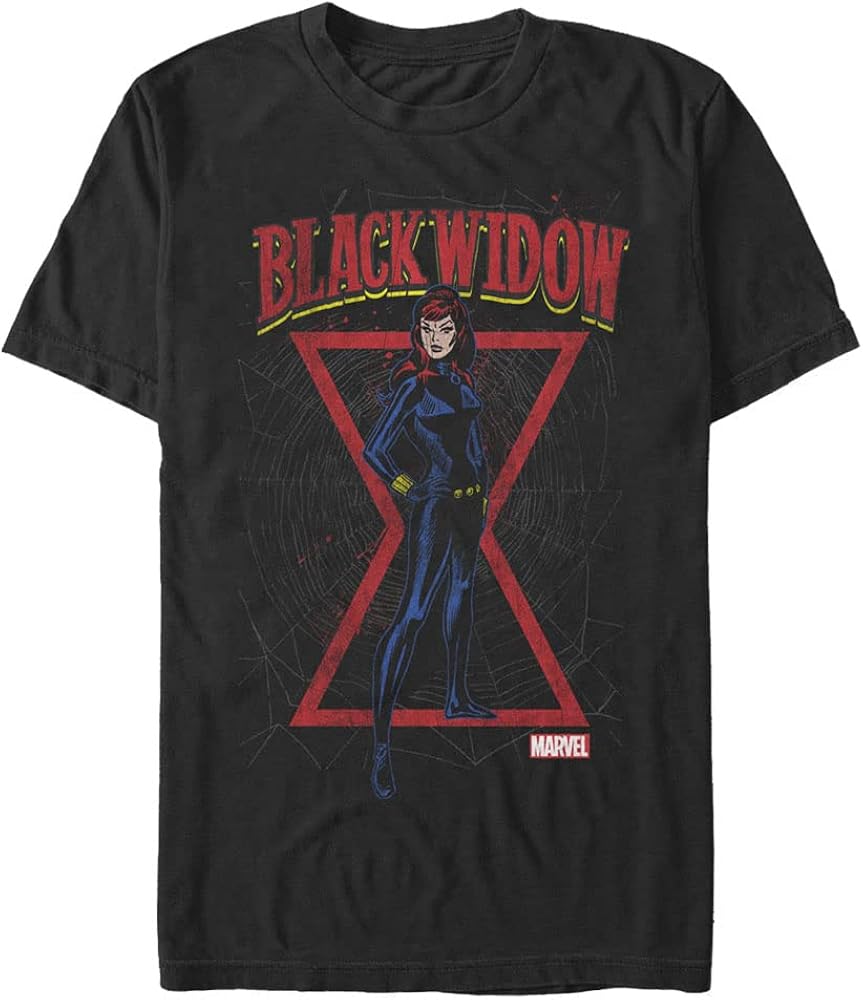 Marvel Big & Tall Classic Black Web Men's Tops Short Sleeve Tee Shirt