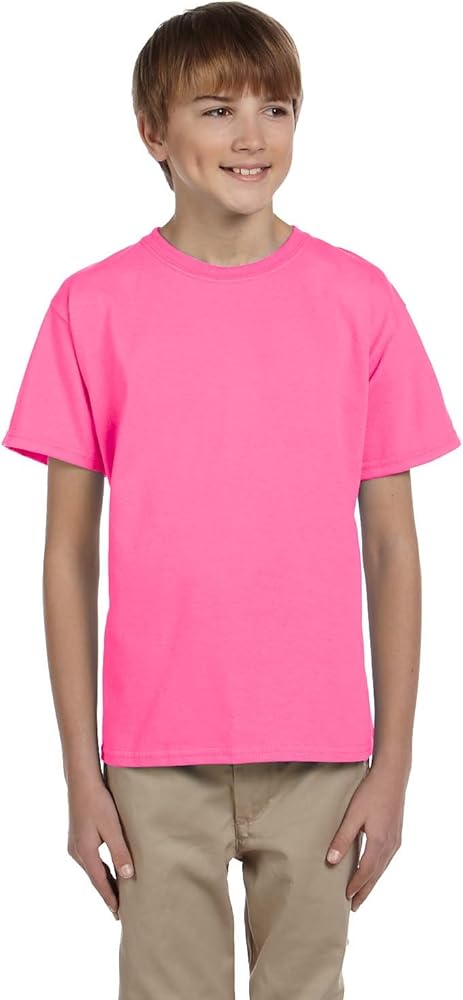 Fruit of the Loom Youth 5 oz. HD CottonTM T-Shirt M NEON