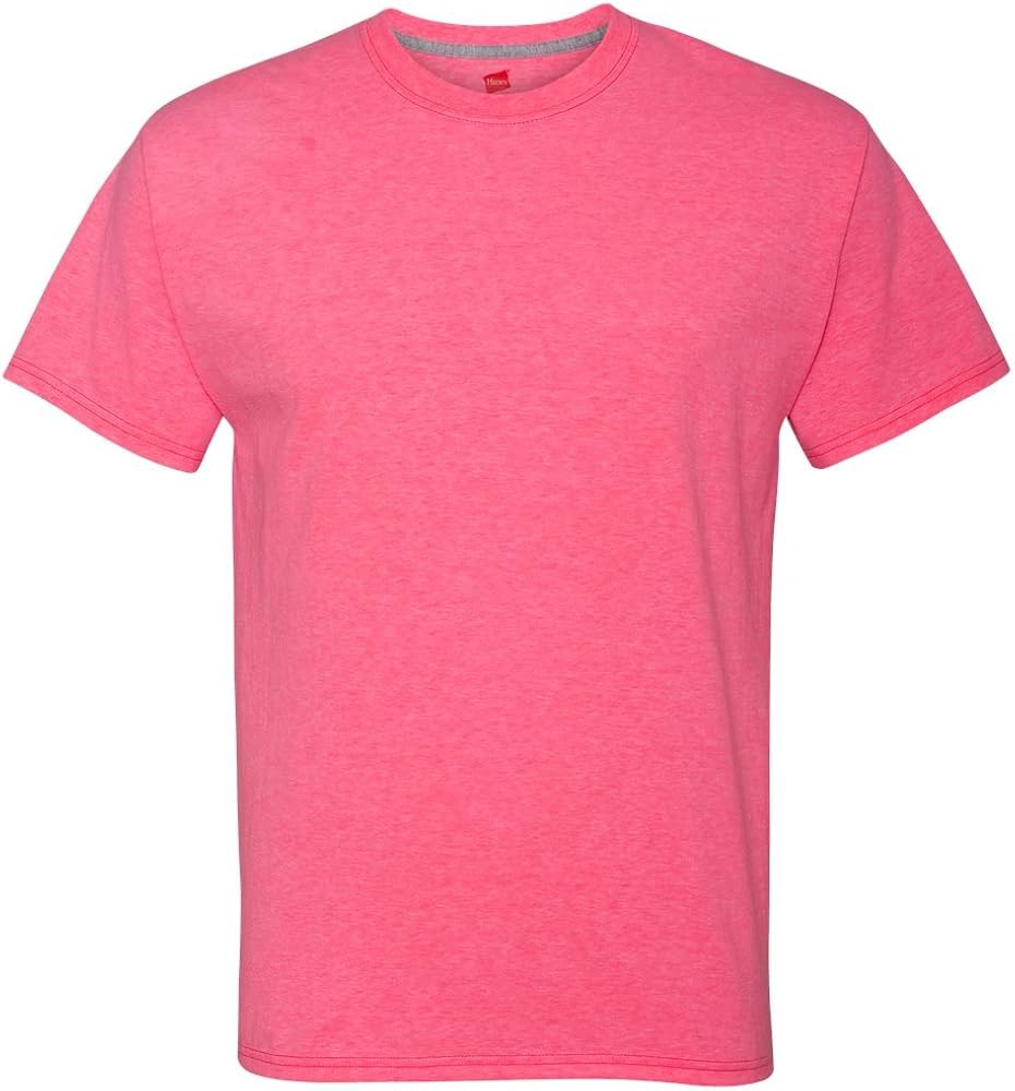 Hanes X-Temp Unisex Performance T-Shirt_Neon Pink Heather_S