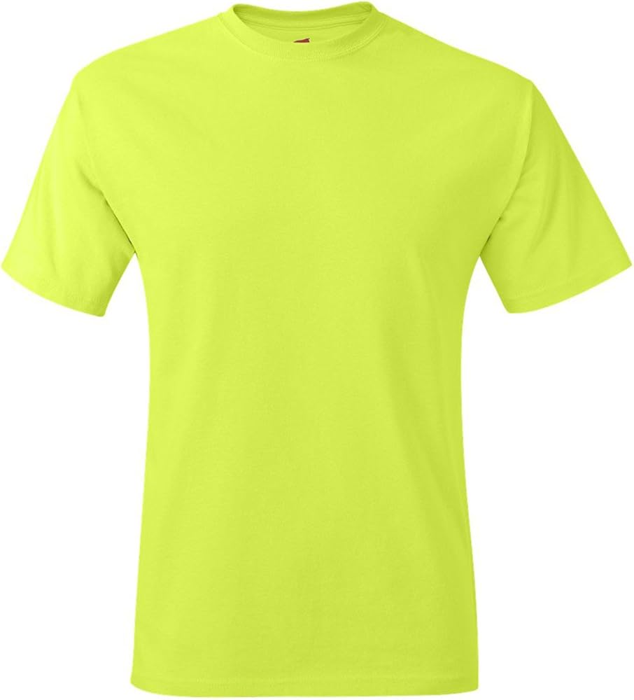 Hanes Mens 6.1 oz. Tagless T-Shirt(5250)-Safety Green-2XL