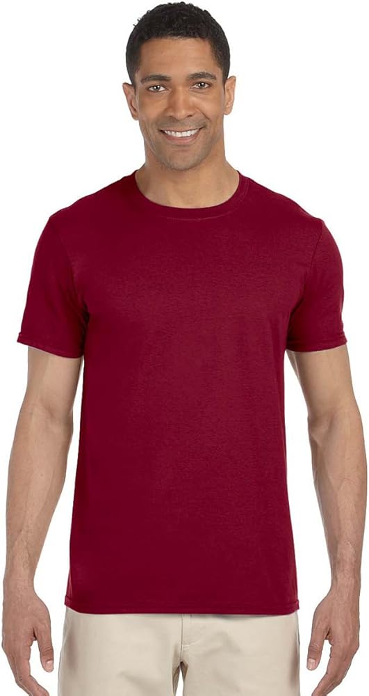 Gildan Men's Softstyle Preshrunk Label T-Shirt, Antique Cherry Red, Medium