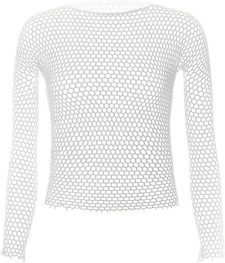 YiZYiF Men's Mesh Sheer Fishnet Long Sleeve Muscle Crop Tank Top Hollow Out Sports Vest T-Shirt