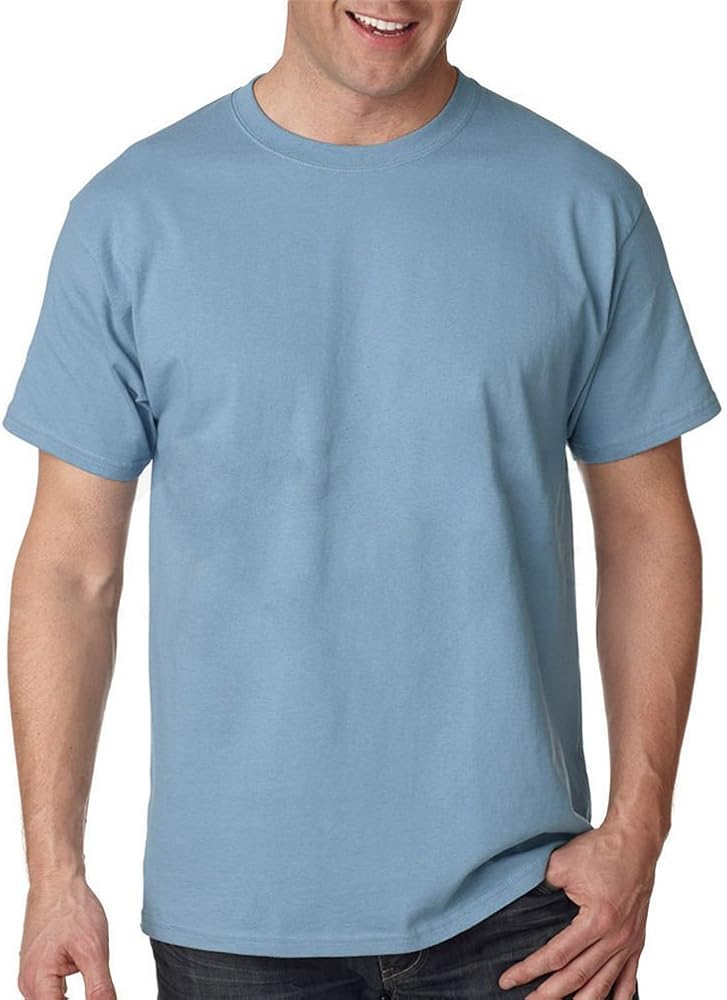 Hanes Mens Tagless 100% Cotton T-Shirt, 2XL, Stonewash Blue